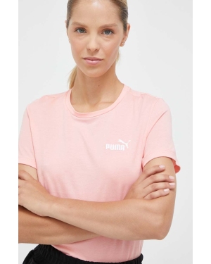 Puma t-shirt bawełniany kolor różowy