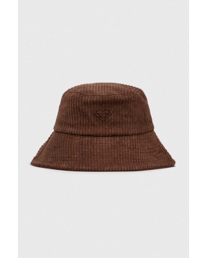 Roxy kapelusz sztruksowy kolor brązowy