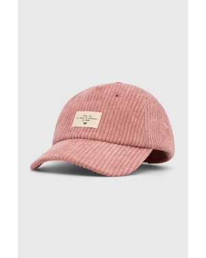 Roxy czapka z daszkiem kolor różowy z aplikacją