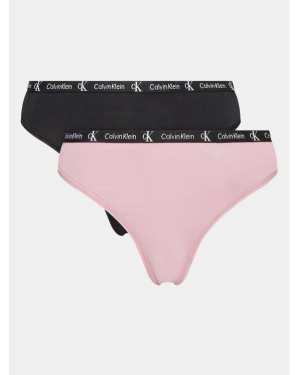 Calvin Klein Underwear Komplet 2 par stringów 000QD5035E Kolorowy