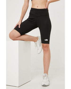 The North Face szorty sportowe Flex damskie kolor czarny gładkie medium waist