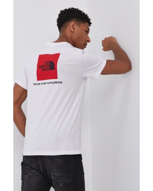 The North Face T-shirt męski kolor biały gładki