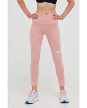 The North Face legginsy treningowe Flex kolor różowy gładkie