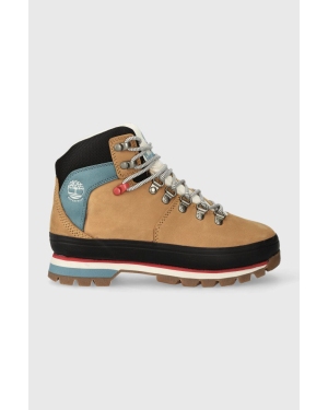 Timberland buty Euro Hiker F/L WP Boot damskie kolor brązowy na płaskim obcasie TB0A5QT12311