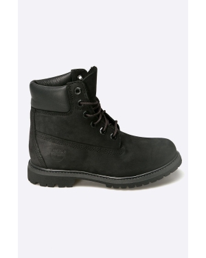 Timberland botki 6" Premium Boot damskie kolor czarny na płaskim obcasie TB08658A0011