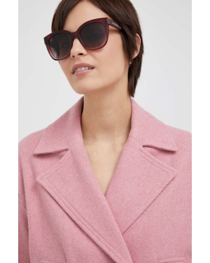 Tommy Hilfiger okulary przeciwsłoneczne damskie kolor bordowy