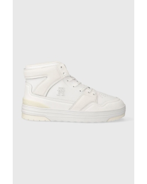 Tommy Hilfiger sneakersy skórzane TH HI BASKET SNEAKER kolor biały FW0FW07308