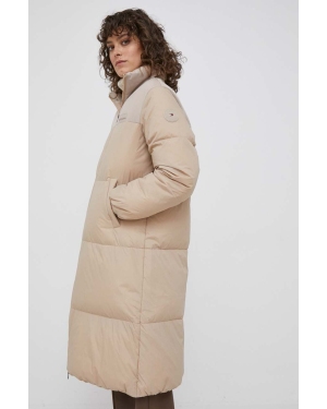 Tommy Hilfiger kurtka damska kolor beżowy zimowa