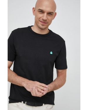 United Colors of Benetton t-shirt bawełniany kolor czarny gładki