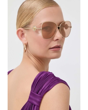 Versace okulary przeciwsłoneczne damskie kolor złoty