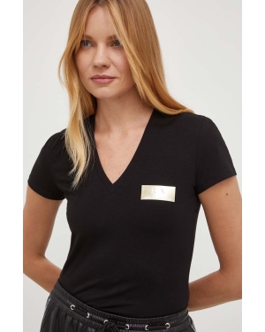 Armani Exchange t-shirt damski kolor czarny