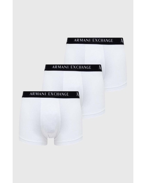 Armani Exchange bokserki 3-pack męskie kolor biały