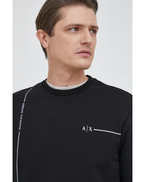 Armani Exchange bluza męska kolor czarny wzorzysta