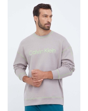 Calvin Klein Underwear bluza bawełniana lounge kolor szary z nadrukiem