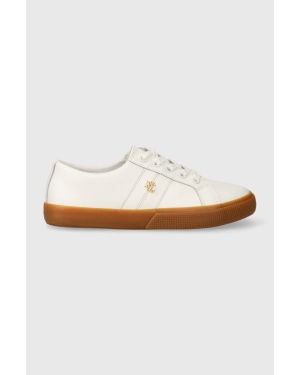Lauren Ralph Lauren sneakersy skórzane Janson IV kolor biały 802916358001