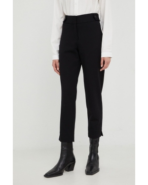 MICHAEL Michael Kors spodnie MU230C545F damskie kolor czarny proste high waist