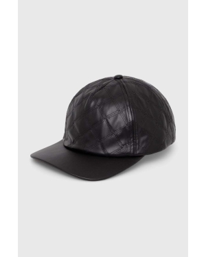 Sisley czapka z daszkiem kolor czarny gładka