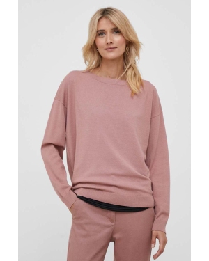 Sisley sweter damski kolor różowy lekki