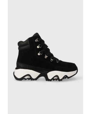 Sorel buty zamszowe KINETIC IMPACT CONQUEST kolor czarny na platformie 2058691010