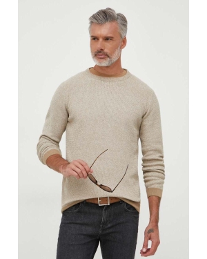 Lindbergh sweter bawełniany kolor beżowy