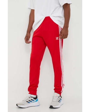 adidas Originals spodnie dresowe kolor czerwony z aplikacją