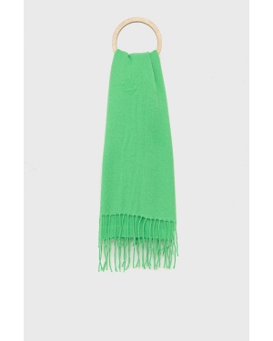 Vero Moda szalik damski kolor zielony gładki