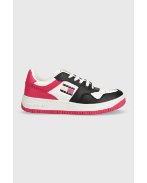 Tommy Jeans sneakersy TJW RETRO BASKET LEATHER kolor różowy EN0EN02532