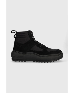 Tommy Jeans sneakersy TJM MIX MATERIAL BOOT kolor czarny EM0EM01245