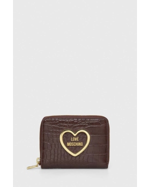 Love Moschino portfel damski kolor brązowy