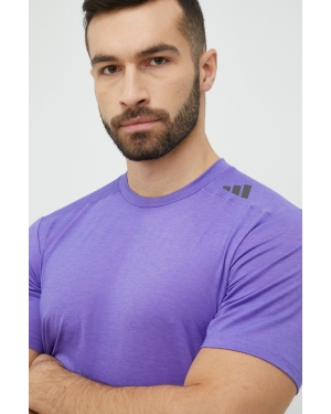 adidas Performance t-shirt treningowy Designed for Training kolor fioletowy gładki