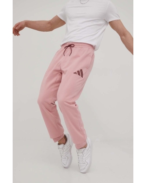adidas Performance spodnie HB5448 męskie kolor różowy wzorzyste