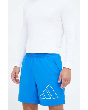 adidas Performance szorty treningowe Train Icons Big Logo kolor niebieski