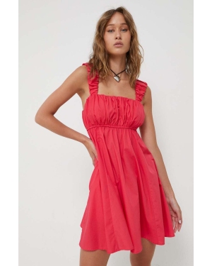 Abercrombie & Fitch sukienka x The Trevor Project kolor różowy mini rozkloszowana