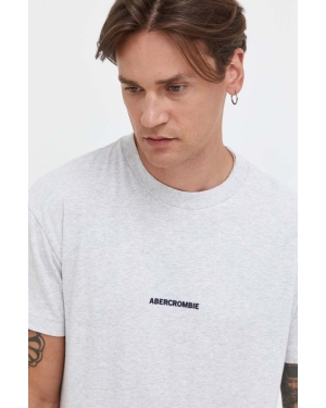 Abercrombie & Fitch t-shirt bawełniany kolor szary z nadrukiem
