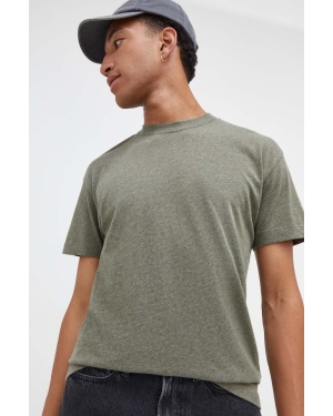 Abercrombie & Fitch t-shirt męski kolor zielony melanżowy