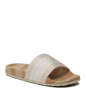 Tommy Jeans Klapki Th Woven Slide FW0FW07259 Beżowy