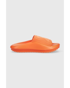Calvin Klein Jeans klapki HYBRID SANDAL HIGH/LOW FREQ WN damskie kolor pomarańczowy na platformie YW0YW00978