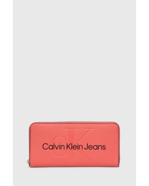Calvin Klein Jeans portfel damski kolor różowy