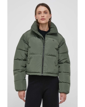 Calvin Klein Jeans kurtka damska kolor zielony zimowa oversize