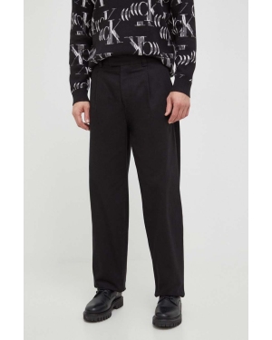 Calvin Klein Jeans spodnie męskie kolor czarny proste