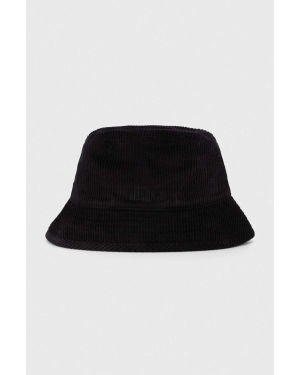 AllSaints kapelusz sztruksowy kolor czarny bawełniany