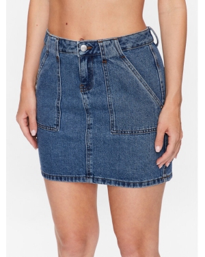 Noisy May Spódnica jeansowa Emily 27027797 Granatowy Regular Fit