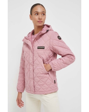 Napapijri kurtka damska kolor różowy przejściowa