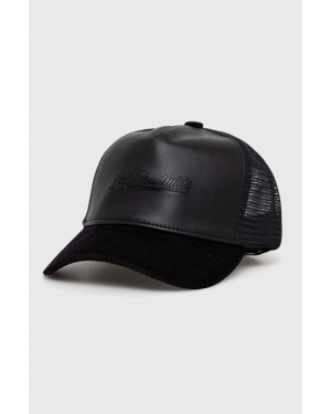 HUF czapka z daszkiem kolor czarny gładka