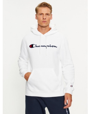 Champion Bluza Hooded Sweatshirt 219203 Biały Comfort Fit
