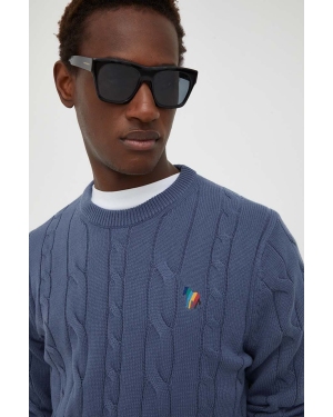 PS Paul Smith sweter bawełniany kolor niebieski