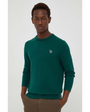 PS Paul Smith sweter z domieszką wełny męski kolor zielony lekki