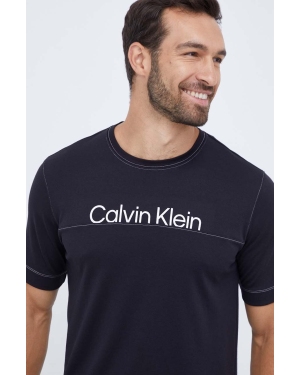 Calvin Klein Performance t-shirt treningowy kolor czarny z nadrukiem