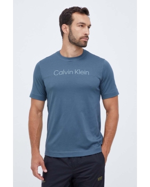 Calvin Klein Performance t-shirt treningowy kolor szary z nadrukiem