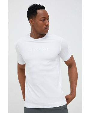 Calvin Klein Performance t-shirt treningowy Essentials kolor biały z nadrukiem